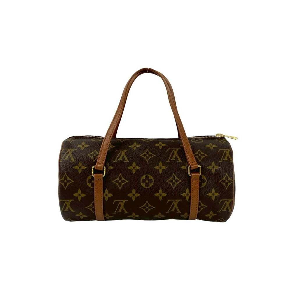 LOUIS VUITTON Brown Monogram Leather Papillon 26 Boston Bag - Picture 3 of 9
